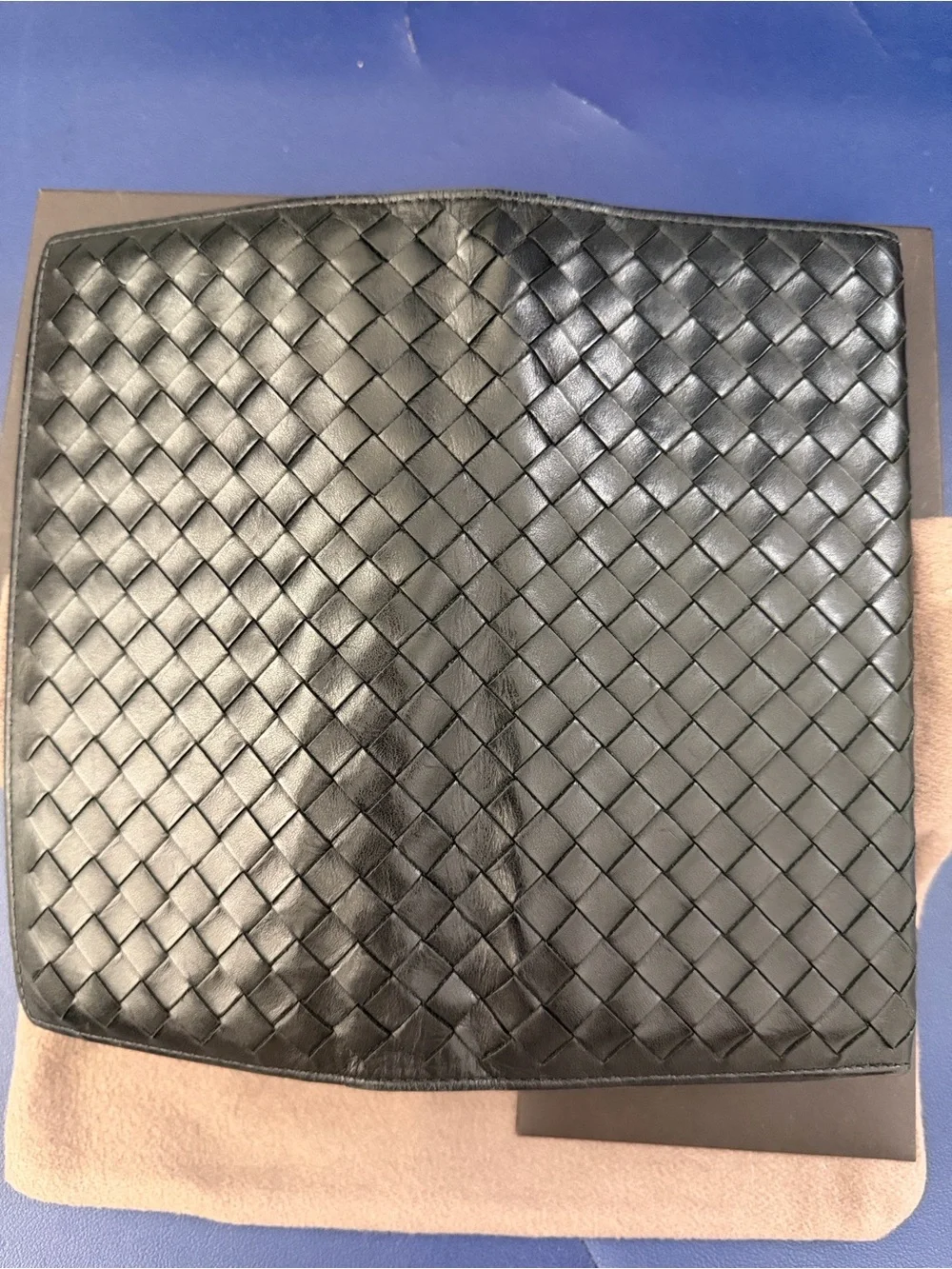 Bottega Veneta Black Intrecciato Woven Leather Continental Wallet